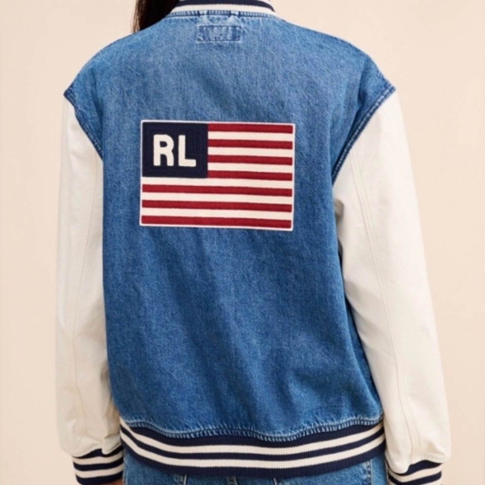 Polo Ralph Lauren Rigid Denim Bomber Jacket Size Small Sold out